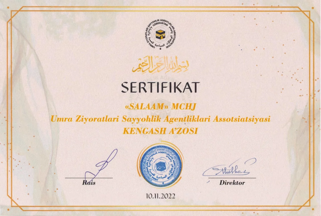 Salaam travel sertifikat